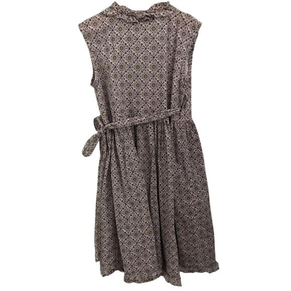 Sgt. Fletcher by Peek Wrap Dress Purple Green Diamond Floral Bandana Girls M 6-7 - Picture 2 of 4